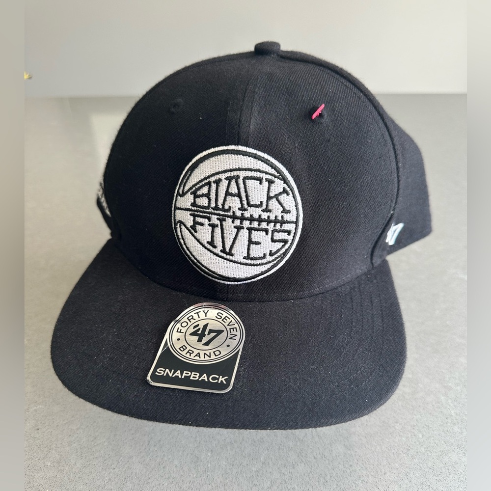 Black Fives Pre NBA Hat. SnapBack NWT